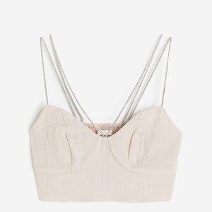H&M Rhinestone-Strap Crop Top